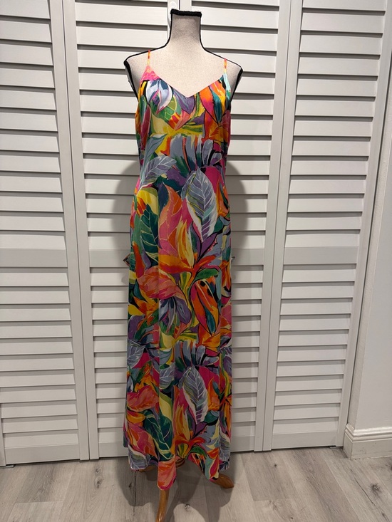 Nicole Miller Dresses & Skirts - Nicole Miller Tropical Slip Maxi Dress in Pink, Orange, Yellow, Green, Blue